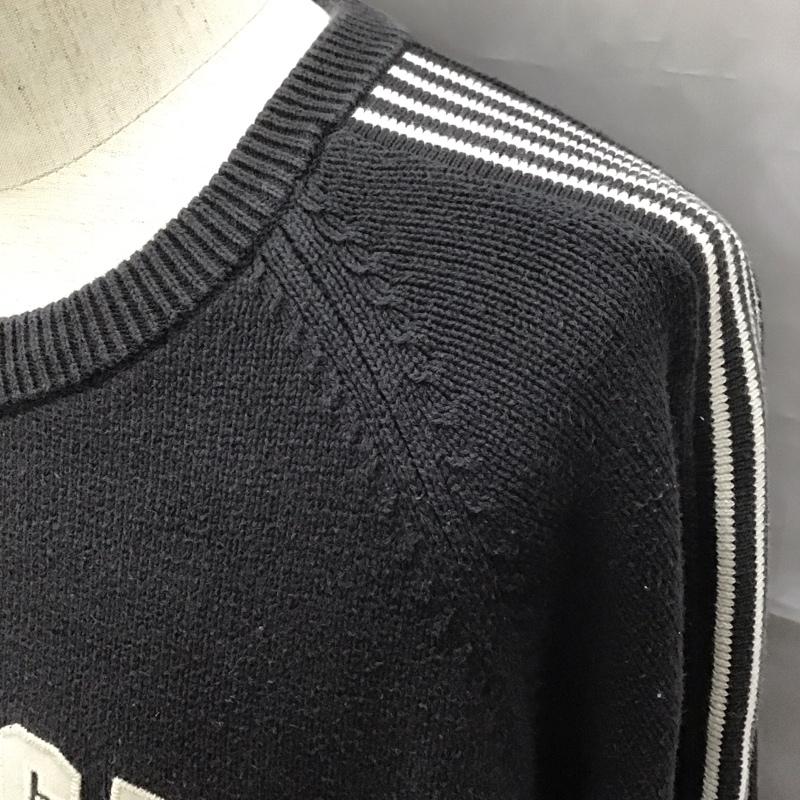 トミーヒルフィガー TOMMY HILFIGER ニット、セーター 長袖 XXL ロゴ、文字 チャコールグレー / チャコールグレー / メンズ USED 古着 中古 10111842