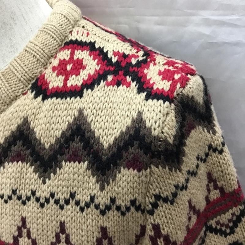 ニューヨーカー NEWYORKER ニット、セーター 長袖 長袖ニットカットソー ニット セーター クルーネックニット M 総柄 マルチカラー / マルチカラー /  メンズ USED 古着 中古 10113287