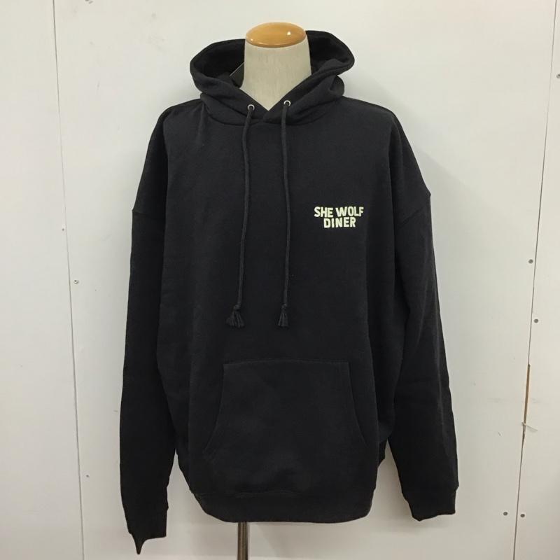 フリークスストア FREAK S STORE パーカー 長袖 長袖パーカー プルオーバーパーカー スウェット L ロゴ、文字 黒 / ブラック /  メンズ USED 古着 中古 10124934