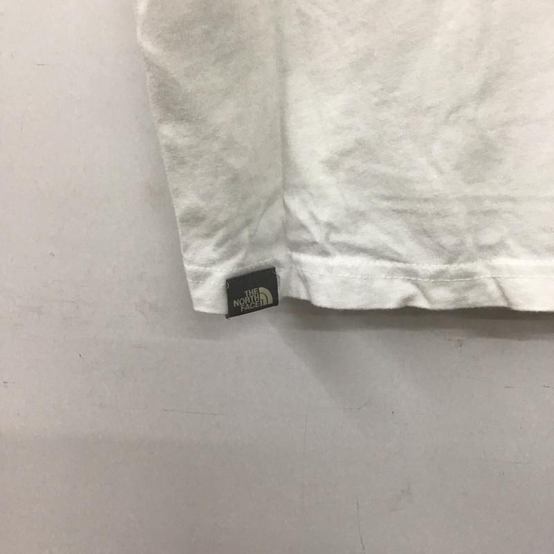 ザノースフェイス THE NORTH FACE Tシャツ 半袖 半袖カットソー プリントTシャツ クルーネックカットソー M ロゴ、文字 白 / ホワイト / メンズ USED 古着 中古 10136578