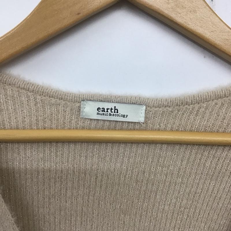 アースミュージックアンドエコロジー earth music&ecology カーディガン 長袖 1m34l2d0540 ラメフェザーカーディガン 長袖カーディガン FREE 無地 桃 / ピンク / レディース USED 古着 中古 10134098