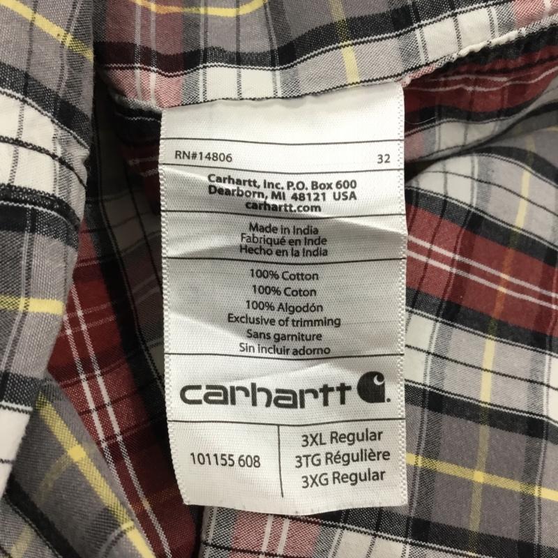 カーハート Carhartt シャツ、ブラウス 半袖 半袖シャツ カラーシャツ 半袖カットソー チェックシャツ チェック マルチカラー / マルチカラー / メンズ USED 古着 中古 10115760