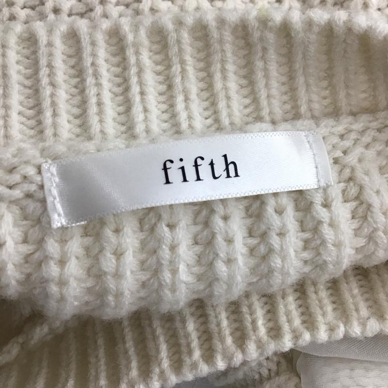 フィフス fifth ニット、セーター 長袖 P5769-CD オーガンジー ドッキング ケーブルニット M 無地 アイボリー / アイボリー /  レディース USED 古着 中古 10109042