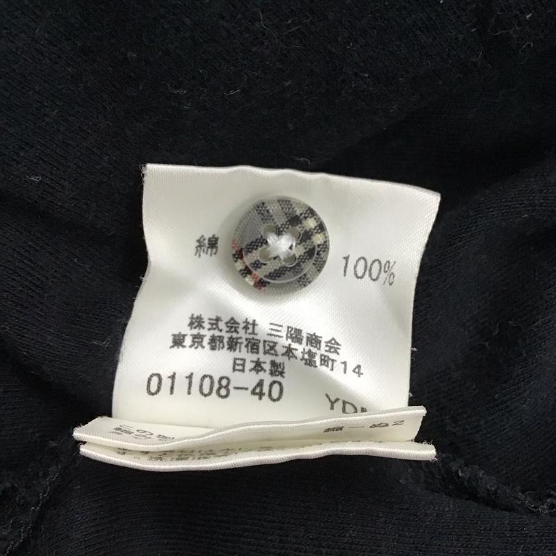 バーバリーブラックレーベル BURBERRY BLACK LABEL カットソー 半袖 半袖カットソー ヘンリーネックカットソー 2 ロゴ、文字 紺 / ネイビー / メンズ USED 古着 中古 10130130