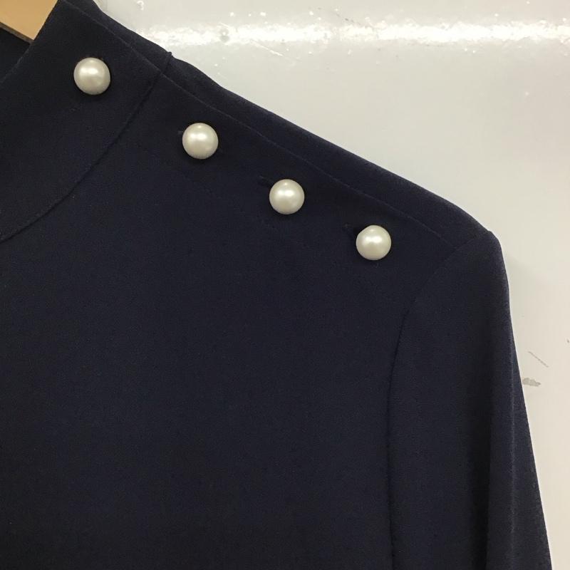 ザラベーシック ZARA BASIC ワンピース ひざ丈スカート S 無地 紺 / ネイビー / レディース USED 古着 中古 10136869