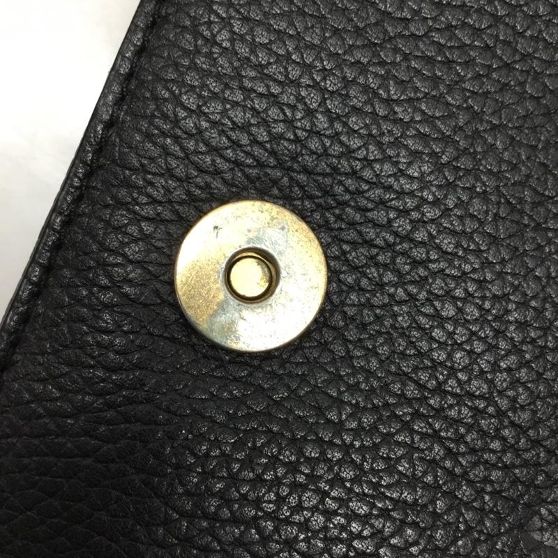 トリーバーチ TORY BURCH ショルダーバッグ ショルダーバッグ ショルダーウォレット 財布 チェーン ワンポイント 黒 / ブラック / X 金 / ゴールド / レディース USED 古着 中古 10120742