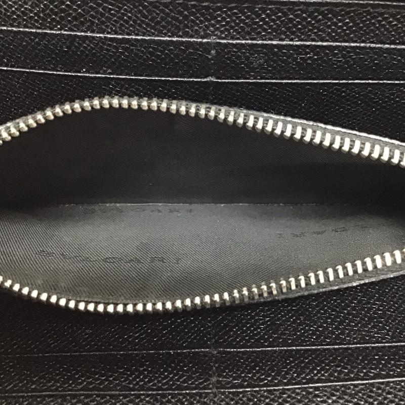 ブルガリ Bvlgari 財布 長財布 ラウンドファスナー 20886 無地 黒 / ブラック / メンズ USED 古着 中古 10116982