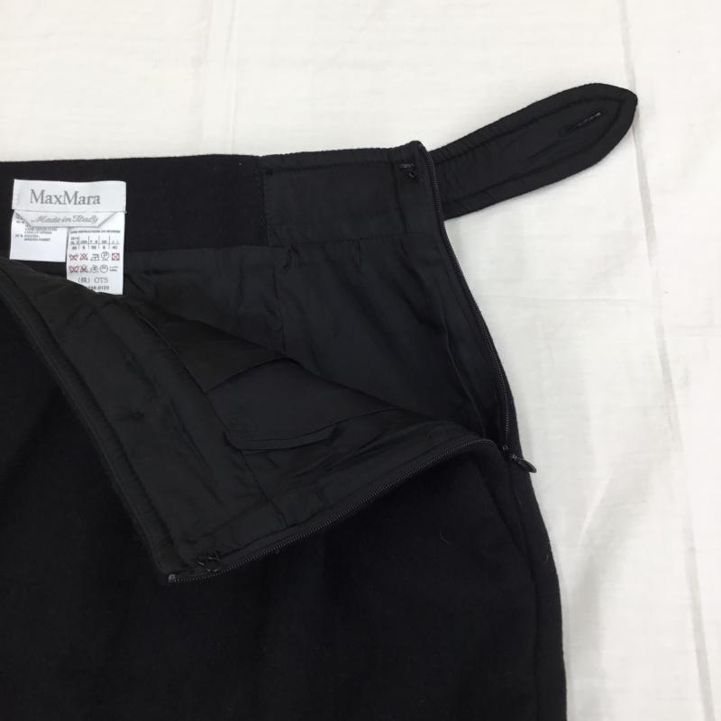 マックスマーラ Max Mara スカート ひざ丈スカート 40 無地 黒 / ブラック / レディース USED 古着 中古 10138285