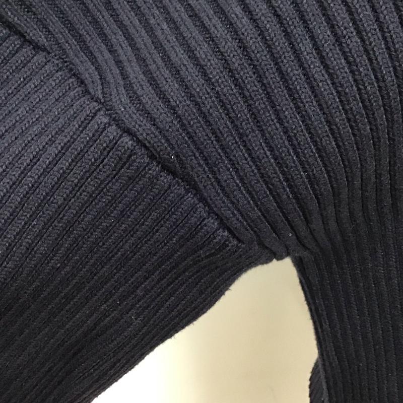 ザラ ZARA ニット、セーター 長袖 長袖ニットカットソー ショート丈 リブニット S 無地 紺 / ネイビー / レディース USED 古着 中古 10118533