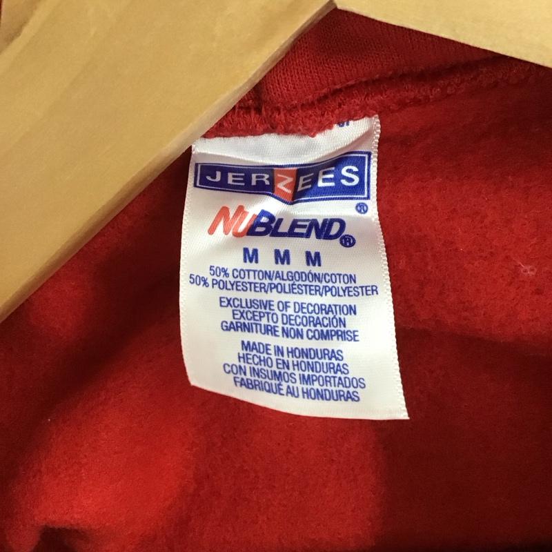 ジャージーズ JERZEES パーカー 長袖 長袖パーカー プルオーバーパーカー スウェット M 無地 赤 / レッド / レディース USED 古着 中古 10142705