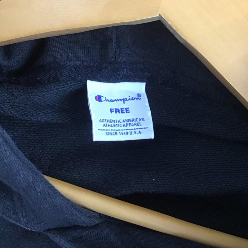 チャンピオン Campion パーカー 長袖 ロデオクラウン FREE ロゴ、文字 黒 / ブラック / レディース USED 古着 中古 10108503
