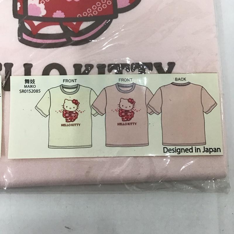 豊天商店 ぶーでんしょうてん Tシャツ 半袖 舞妓 キティ サンリオ キャラT L プリント X キャラクター 桃 / ピンク / レディース USED 古着 中古 10127538