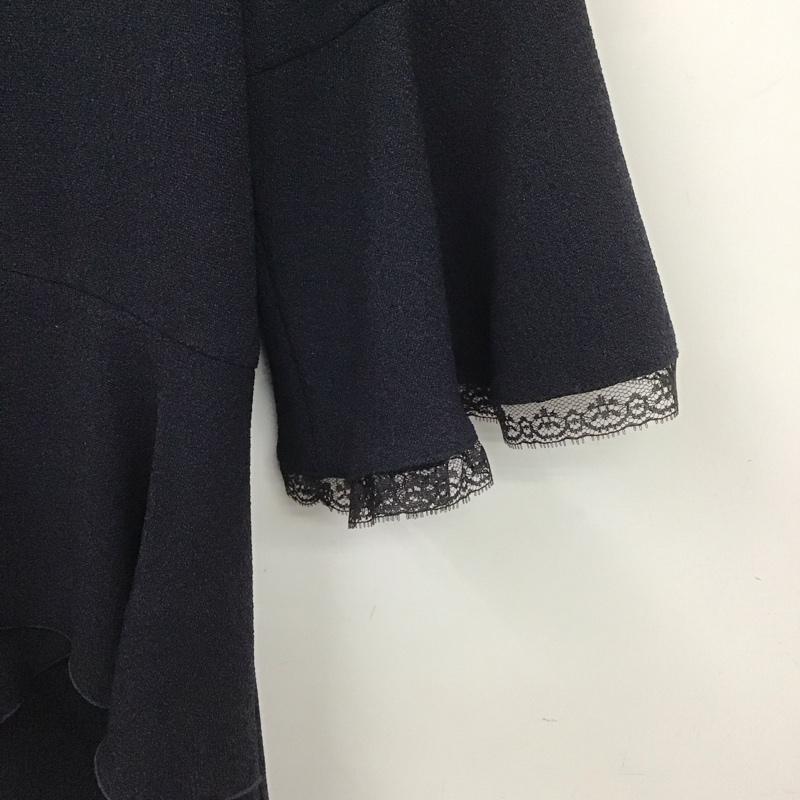 ザラ ZARA チュニック 七分袖 M 無地 紺 / ネイビー / レディース USED 古着 中古 10124805