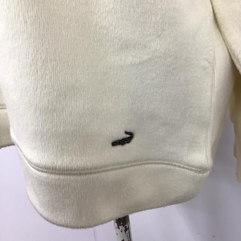 クロコダイル CROCODILE カットソー 長袖 0302-25230 モックネック L ワンポイント アイボリー / アイボリー / レディース USED 古着 中古 10120604