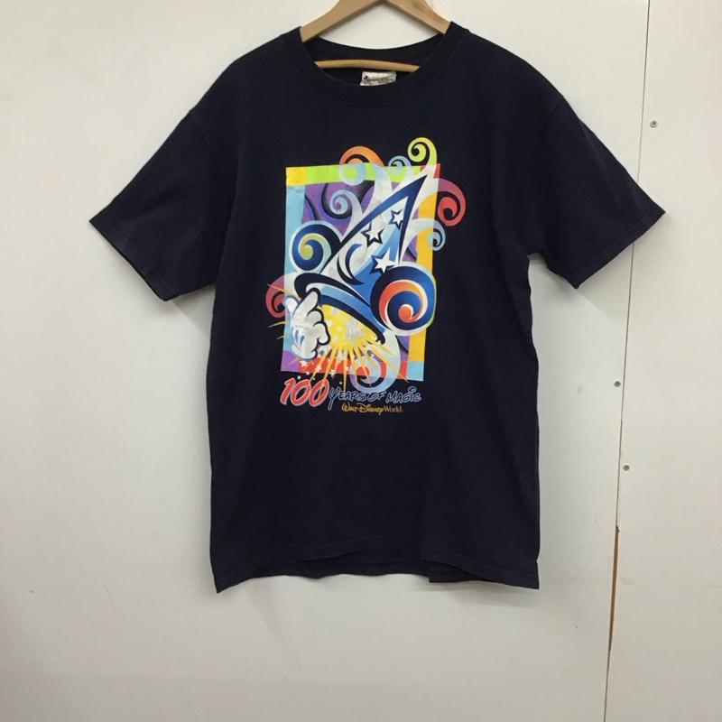 ディズニー Disney Tシャツ 半袖 半袖カットソー プリントTシャツ クルーネックカットソー S プリント 紺 / ネイビー / メンズ USED 古着 中古 10136724