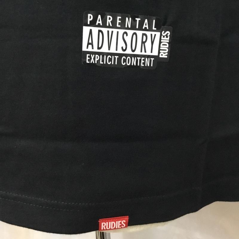 ルーディーズ RUDIES Tシャツ 半袖 半袖カットソー プリントTシャツ クルーネックカットソー XL プリント 黒 / ブラック /  メンズ USED 古着 中古 10111303