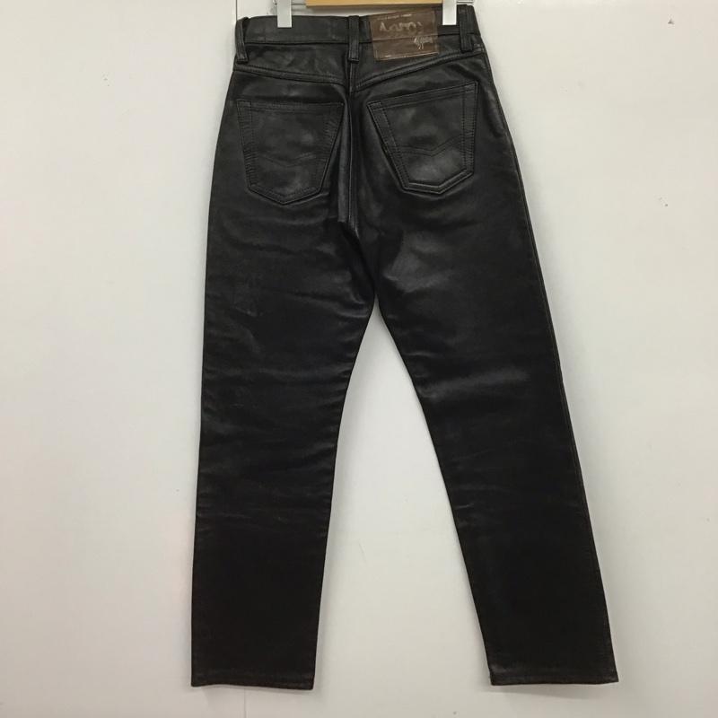 エアロレザー Aero Leather パンツ ワークパンツ、ペインターパンツ レザーパンツ スリムパンツ 29インチ 無地 黒 / ブラック /  メンズ USED 古着 中古 10126185