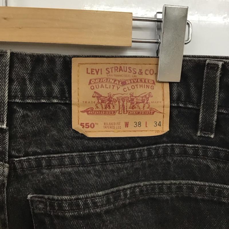 リーバイストラウスアンドコー Levi Strauss & co. パンツ デニム、ジーンズ デニムパンツ ワイドパンツ カジュアルパンツ Gパン 38インチ 無地 黒 / ブラック / メンズ USED 古着 中古 10131154