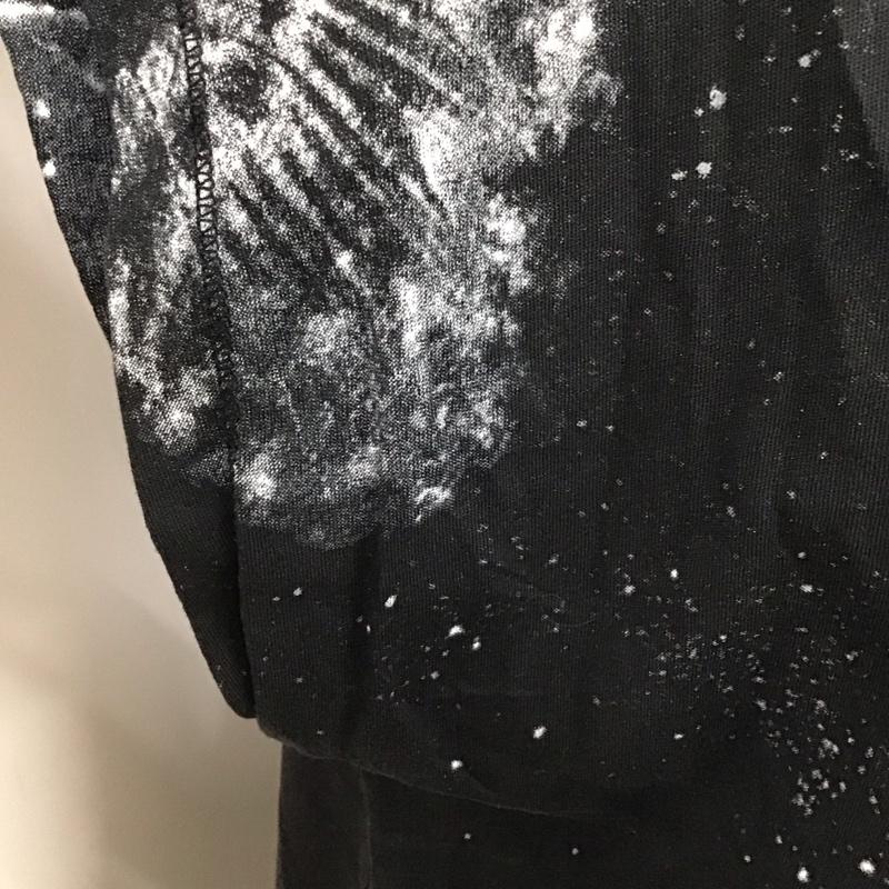 ディーゼル DIESEL Tシャツ 半袖 フレンチスリーブ S 総柄 黒 / ブラック / レディース USED 古着 中古 10114459
