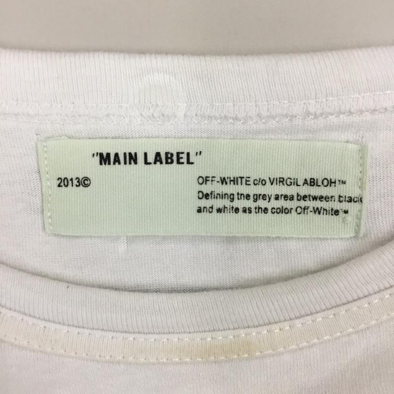 オフホワイト Off-White Tシャツ 半袖 半袖カットソー プリントTシャツ クルーネックカットソー M ロゴ、文字 白 / ホワイト /  メンズ USED 古着 中古 10109329