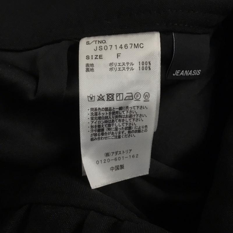 ジーナシス JEANASIS サロペット・オーバーオール サロペット、オーバーオール オールインワン ノースリーブ ワイドパンツ FREE 無地 黒 / ブラック / レディース USED 古着 中古 10149085
