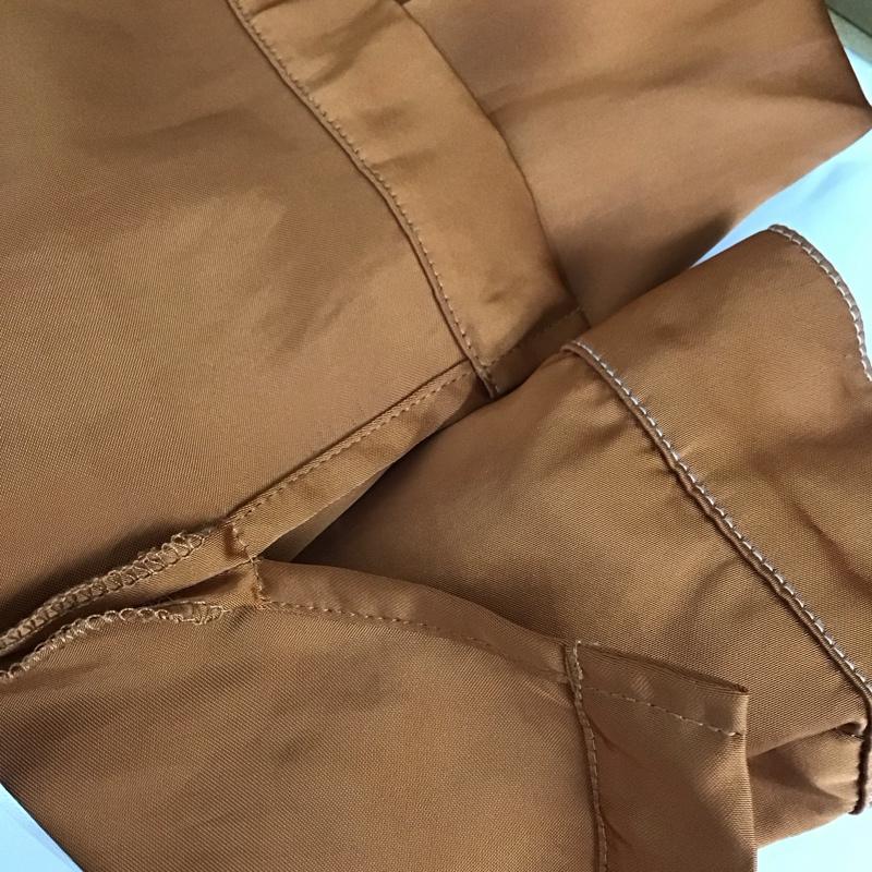 クロエ Chloe シャツ、ブラウス 長袖 長袖シャツ ノーカラーシャツ カジュアルシャツ 36 無地 茶 / ブラウン / レディース USED 古着 中古 10109012