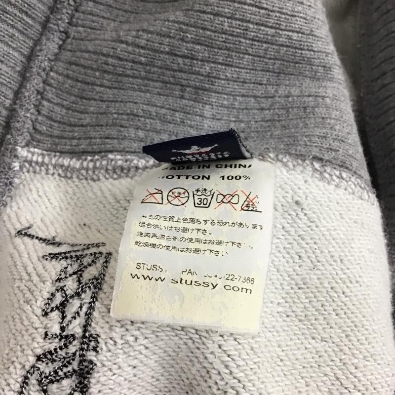 ステューシー STUSSY トレーナー 長袖 スウェット ラグランスリーブ L ロゴ、文字 灰 / グレー / メンズ USED 古着 中古 10115605