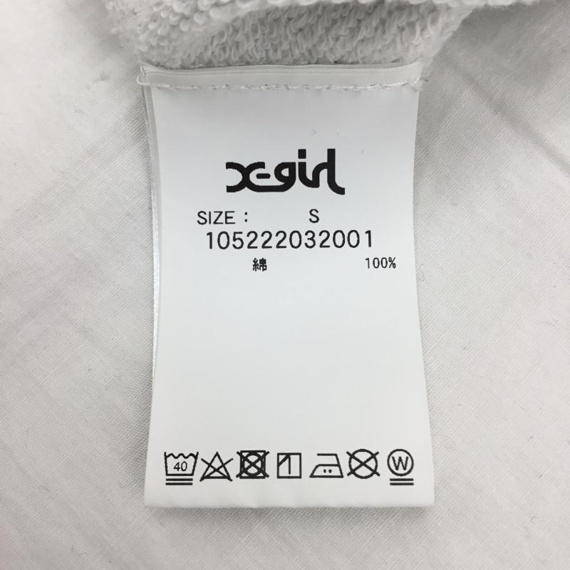 エックスガール X-girl スカート ロングスカート 105222032001 MERMAID SWEAT SKIRT S ロゴ、文字 灰 / グレー / X 白 / ホワイト / X 紺 / ネイビー / レディース USED 古着 中古 10130219