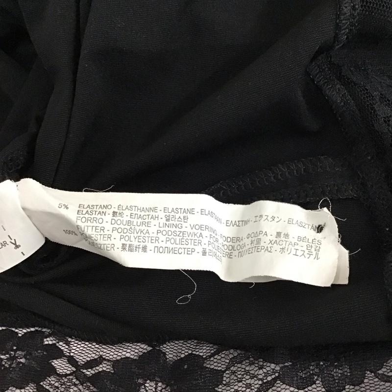 ザラ ZARA TRAFALUC ワンピース ミニスカート 半袖ミニワンピース フレアワンピース プリーツスカート XS 無地 黒 / ブラック / レディース USED 古着 中古 10119058
