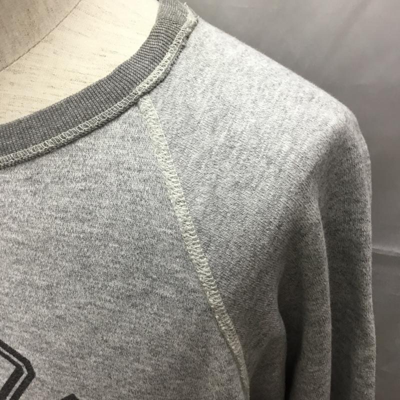 チャンピオン Champion カットソー 長袖 長袖カットソー クルーネックカットソー ロングスリーブカットソー ラグラン XL プリント 灰 / グレー /  メンズ USED 古着 中古 10108441