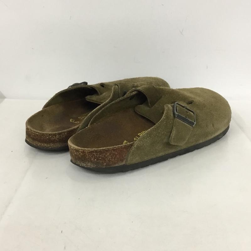 ビルケンシュトック BIRKENSTOCK サンダル サンダル BOSTON スエード 41 箱有 サボ 無地 ベージュ / ベージュ / メンズ USED 古着 中古 10137845