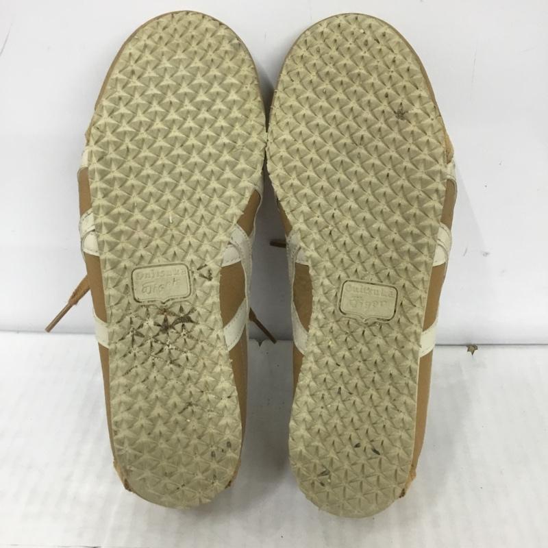 オニツカタイガー ONITSUKA TIGER スニーカー スニーカー 1183A201 MEXICO 66 レザー 23.5cm 23.5cm ロゴ、文字 ベージュ / ベージュ / レディース USED 古着 中古 10124214