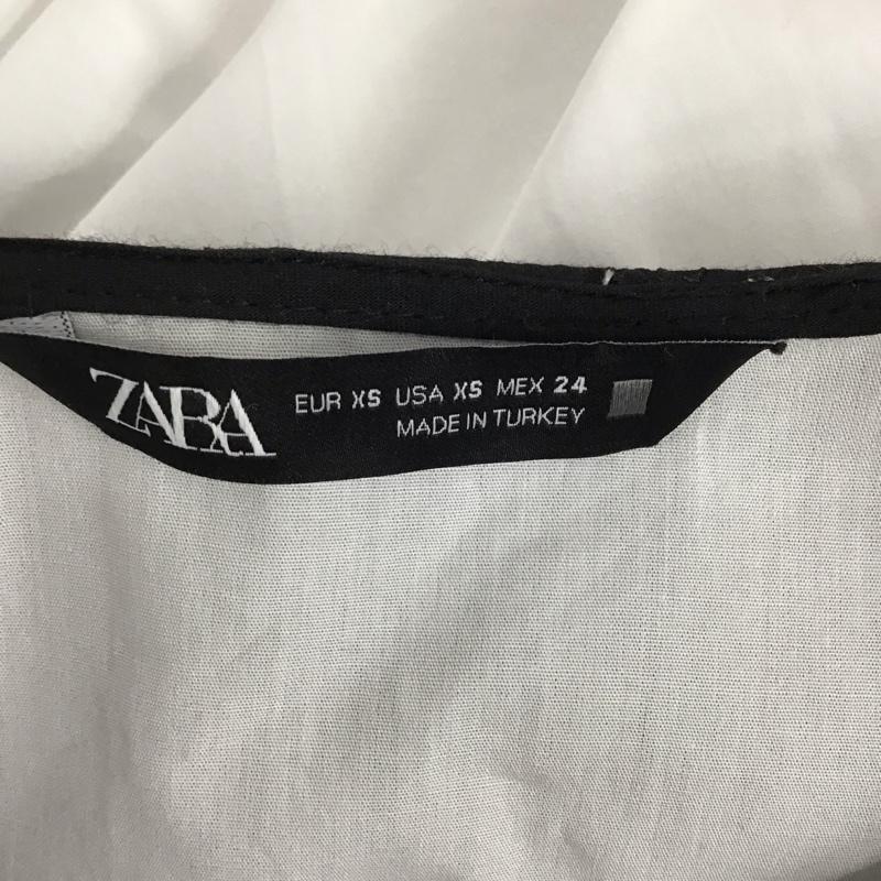 ザラ ZARA カットソー 半袖 半袖シャツ ビックカラーシャツ 半袖カットソー XS 無地 白 / ホワイト / レディース USED 古着 中古 10122498