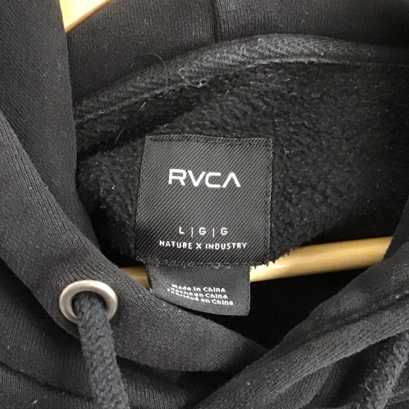 ルーカ RVCA パーカー 長袖 長袖 L ロゴ、文字 黒 / ブラック / メンズ USED 古着 中古 10139697
