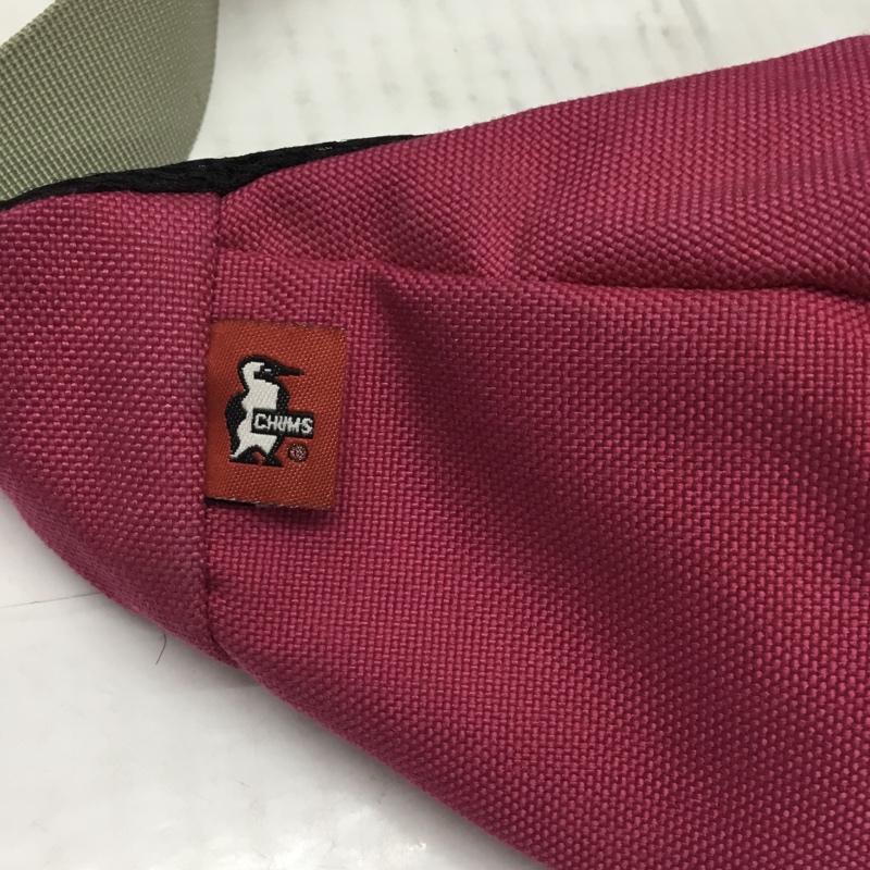 チャムス CHUMS ウエストバッグ ウエストバッグ ウエストポーチ ワンポイント 桃 / ピンク / X 灰 / グレー / レディース USED 古着 中古 10108894