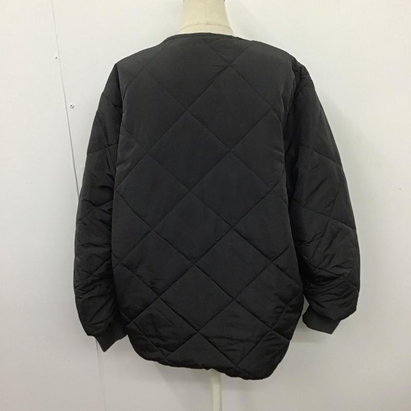 アイテムズ アーバンリサーチ ITEMS URBAN RESEARCH ジャケット、上着 ジャケット、ブレザー キルティングジャケット ノーカラージャケット ボタン前開ジャケット M 無地 黒 / ブラック / レディース USED 古着 中古 10124736