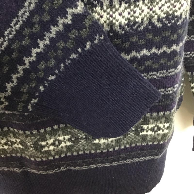 ブルックスブラザーズ BROOKS BROTHERS ニット、セーター 長袖 長袖ニットカットソー ニット セーター クルーネックニット M 総柄 マルチカラー / マルチカラー / メンズ USED 古着 中古 10113733