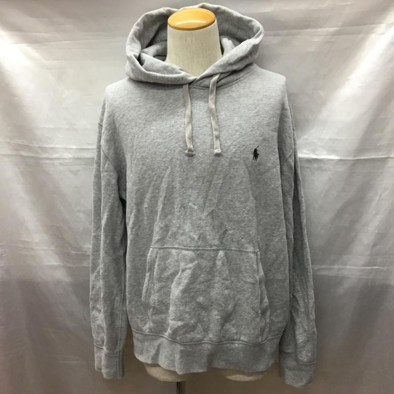 ポロラルフローレン POLO RALPH LAUREN パーカー 長袖 長袖パーカー フード付きパーカー プリントスウェット トレーナー L ロゴ、文字 灰 / グレー / メンズ USED 古着 中古 10115778