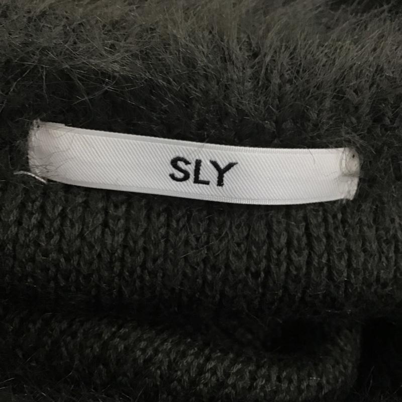 スライ SLY ニット、セーター 半袖 030eay70-1400 MINKLIKEH/Sトップス 半袖ニットカットソー クルーネックカットソー FREE 無地 黒 / ブラック / レディース USED 古着 中古 10105648
