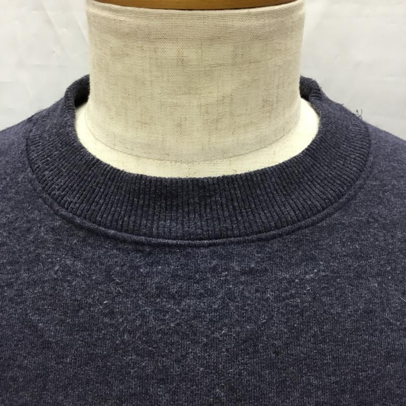 チャンピオン Campion トレーナー 長袖 長袖スウェット 長袖トレーナー リブカットソー 長袖カットソー 刺繍トレーナー M 無地 紺 / ネイビー / メンズ USED 古着 中古 10106458