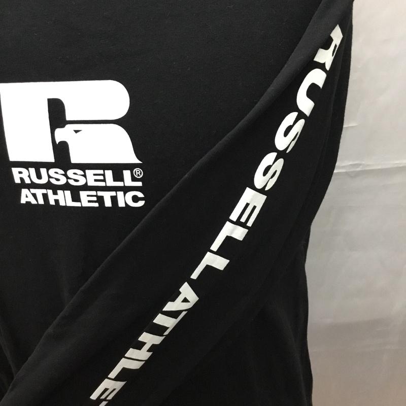 ラッセル RUSSELL カットソー 長袖 長袖 M プリント 黒 / ブラック /  メンズ USED 古着 中古 10109585