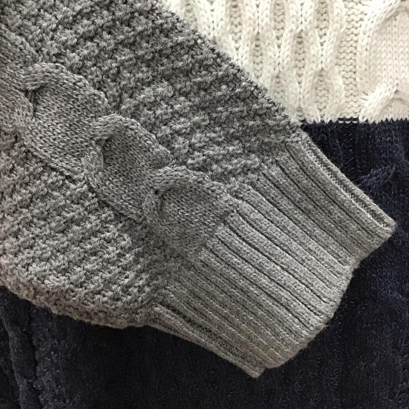 ホリスター Hollister ニット、セーター 長袖 長袖ニットカットソー ニット セーター クルーネックニット L ボーダー柄 マルチカラー / マルチカラー / メンズ USED 古着 中古 10116267