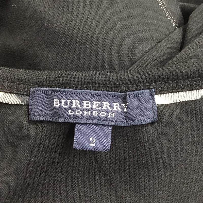 バーバリーロンドン Burberry London Tシャツ 半袖 半袖カットソー プリントTシャツ クルーネックカットソー 2 ロゴ、文字 黒 / ブラック / レディース USED 古着 中古 10112515