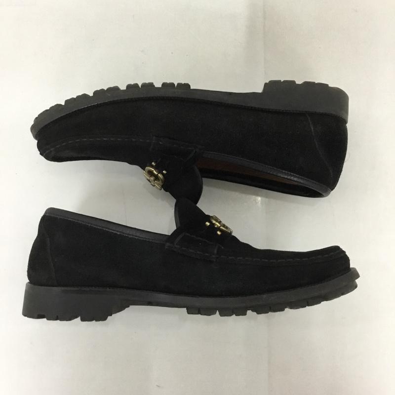 サルヴァトーレフェラガモ Salvatore Ferragamo ローファー ローファー UR19106 ガンチーニローファー 7.5EE 無地 黒 / ブラック / X 金 / ゴールド / メンズ USED 古着 中古 10128813