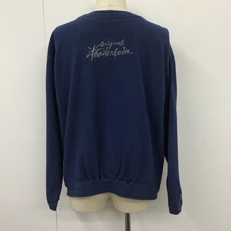 テンダーロイン TENDERLOIN カットソー 長袖 長袖カットソー クルーネックカットソー ロングスリーブカットソー プリントTシャツ S ロゴ、文字 青 / ブルー /  メンズ USED 古着 中古 10110914