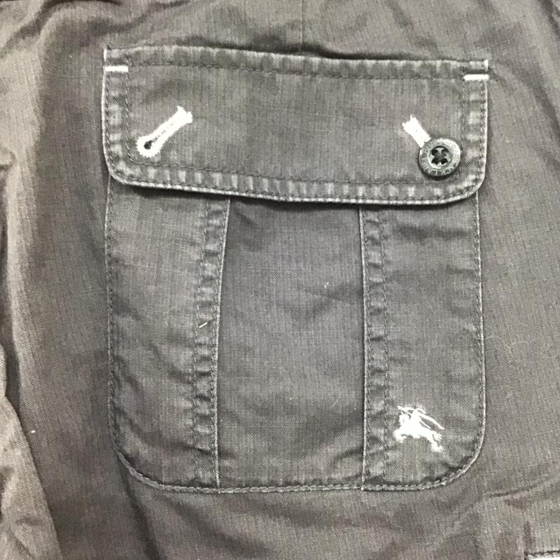バーバリーブラックレーベル BURBERRY BLACK LABEL パンツ ショートパンツ ショートパンツ ハーフパンツ カジュアルパンツ ロゴ、文字 黒 / ブラック /  メンズ USED 古着 中古 10124920