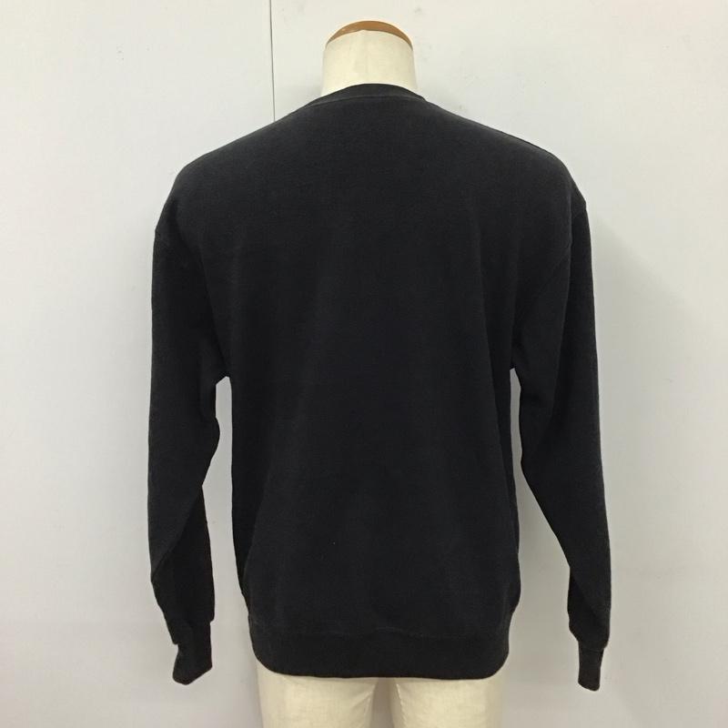 ヘインズ HANES トレーナー 長袖 薄手スウェット M ロゴ、文字 黒 / ブラック /  メンズ USED 古着 中古 10116823