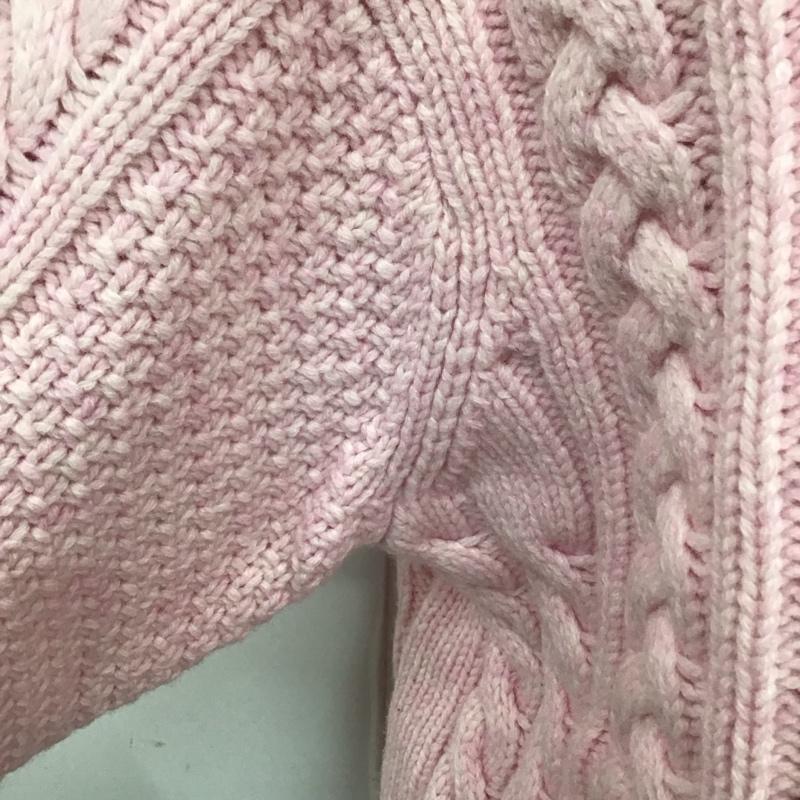 シュプリーム Supreme ニット、セーター 長袖 FW23 AppliqueCableKnitSweater 長袖ニットカットソー セーター L ロゴ、文字 桃 / ピンク / メンズ USED 古着 中古 10115370