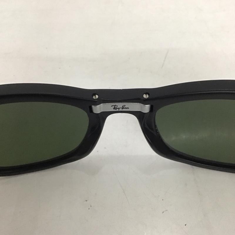 レイバン Ray-Ban めがね・サングラス サングラス RB4105 WAYFARER FOLDING CLASSIC 折り畳み ミラーレンズ ケース付き ロゴ、文字 黒 / ブラック / メンズ USED 古着 中古 10135376
