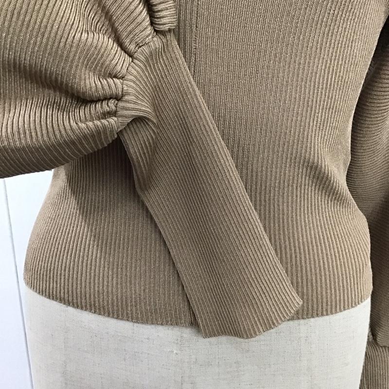 ザラ ZARA ニット、セーター 長袖 6254 109 450 スタンドネック M 無地 ベージュ / ベージュ /  レディース USED 古着 中古 10116668